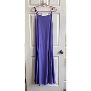 LOFT Ann Taylor 2023 Purple Strappy Billowy Extra Long Maxi Dress Sz 10 NWT